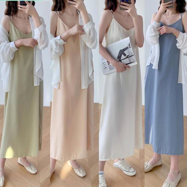 

casual dresses dress women clothes black suspender small skirt women's summer base with long chiffon i cgsj, Black;gray