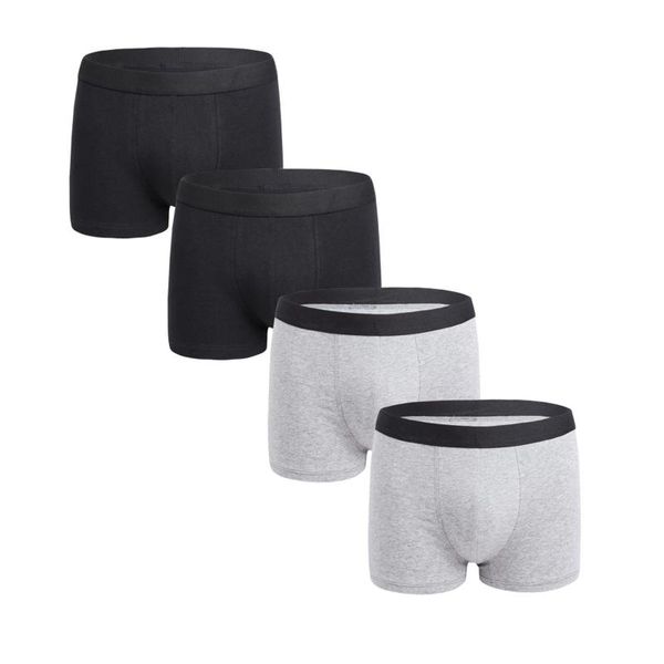 

underpants fashion cotton men's panties comfortable men boxer underwear set man boxershorts hombre 4pcs, Black;white