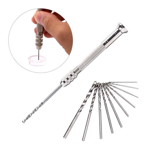 

professional hand tool sets 11pcs/set metal drill equipments uv resin mold tools and handmade jewelry with 0.8mm-3.0mm screws