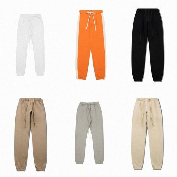 

designer mens joggers womens pants sportwear sweatpant jogging casual trouser orange stripe botton sweatpants women men black white gray sol