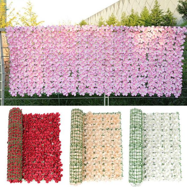 

fencing, trellis & gates garden artificial fence decoration cherry blossom leaf privacy screen home flowers hedge backyard