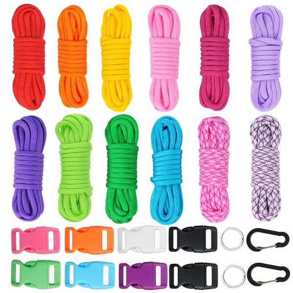 

outdoor gadgets werewolves paracord, 4mm paracord combo kit - 12 colors multifunction ropes camping tent rope for making lanyards