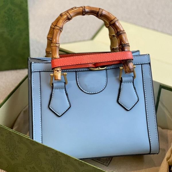 

bamboo handle handbag tote bags genuine leather shoulder bag fashion letter golden hardware detchable adjustable strap g81605