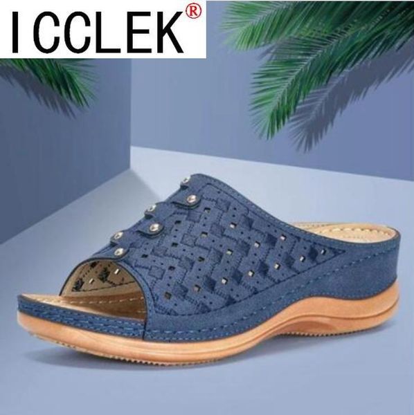 

women sandals 5 colors summer shoes woman wedge heels plus size drop wedges sandalias slippers, Black