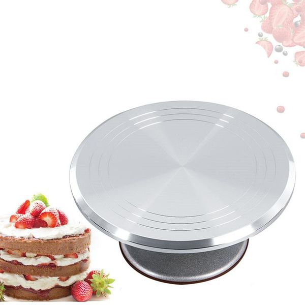 

aluminum alloy diy cake revolving turntable decor stand platform cup rotating decorating baking tools bakeware & pastry