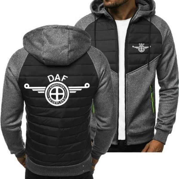 

men's hoodies & sweatshirts 2021 men for daf logo spring autumn jacket casual sweatshirt long sleeve zipper hoody, Black