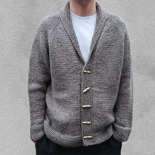

men's sweaters v neck turn-down collar spring coat for daily wear, White;black