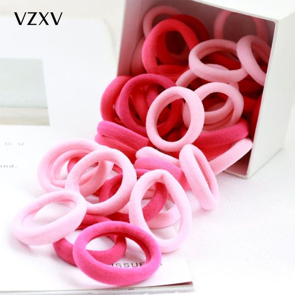 

children ponytail holder scrunchie headband kids hair accessories girls 50pcs colorful nylon small elastic bands, Slivery;white