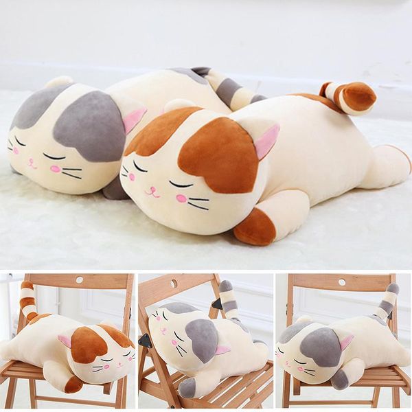 

pillow ly cute sleeping cat shape hugging stuffed animals plush soft toy xmas birthday gift for kids