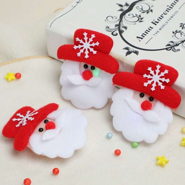 

new christmas luminous pin creative santa decorative brooch, Gray
