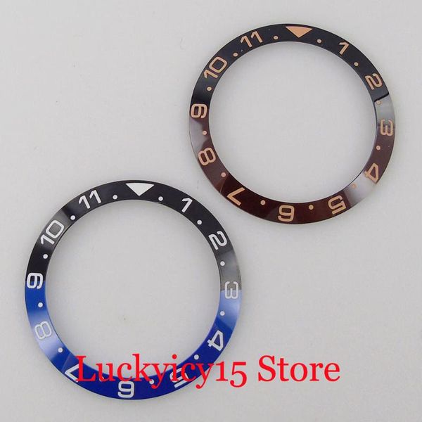 

repair tools & kits watch parts 12 hours slope 38mm*30.6mm black&coffee ceramic insert fit sub/gmt