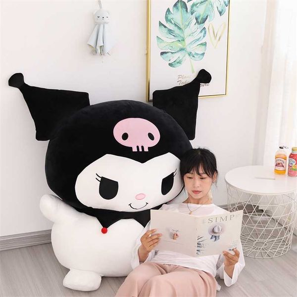 

kuromi stuffed doll melody cinnamoroll plush toy kawaii anime bedside cushion lovely room decoration festival gift for girl 220104