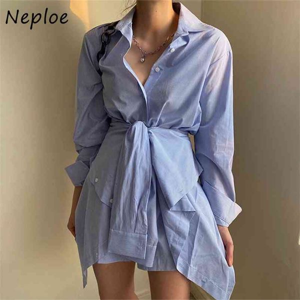 

turn down collar long sleeve loose jumpsuits women high waist hip slim fake 2 pcs striped bodysuits spring playsuits 210422, Black;white