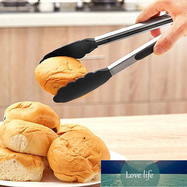 Pinza da cucina per barbecue in silicone da 9/12 pollici, pinza per insalata, pane, pinza da cucina antiaderente per barbecue, pinza da cucina con blocco articolare, prezzo di fabbrica, design esperto