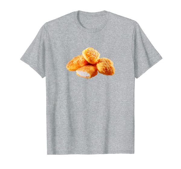 

chicken nugget - funny t-shirt, White;black