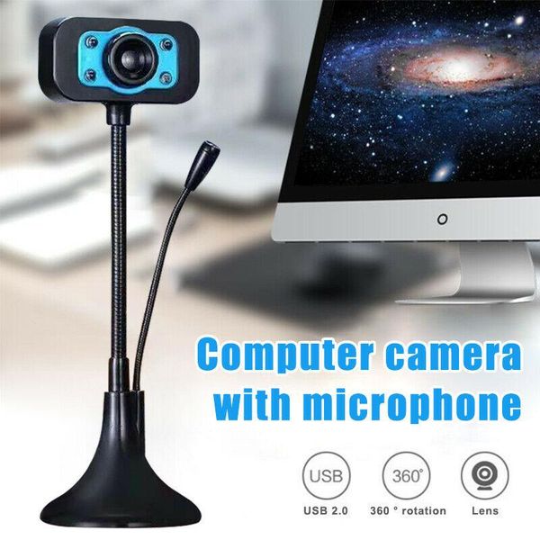 

webcams computer hd usb 2.0 video digital webcam camera built-in microphone teaching live stream for pc laptop