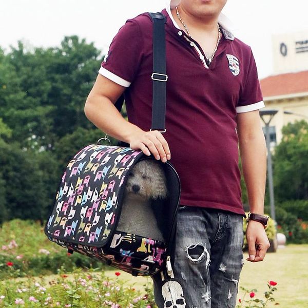 

dog car seat covers pet cat carrier travel bag foldable breathable supplies cage