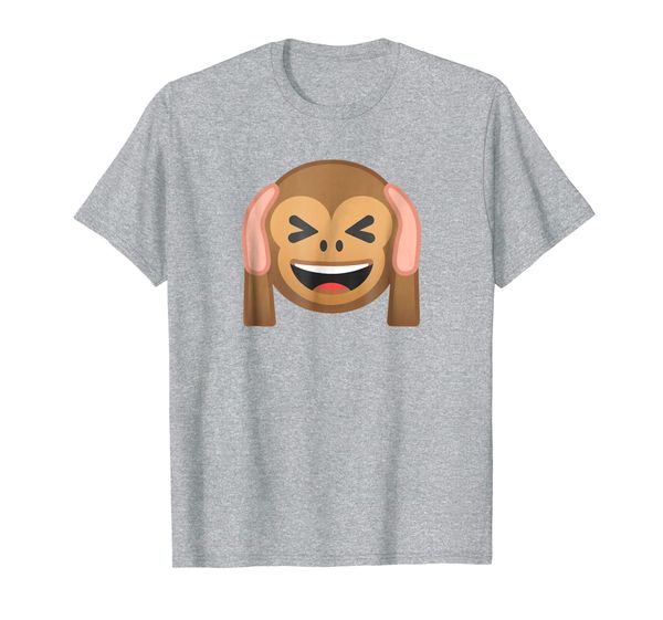 

hear no evil monkey t-shirt funny monkey shirt, White;black