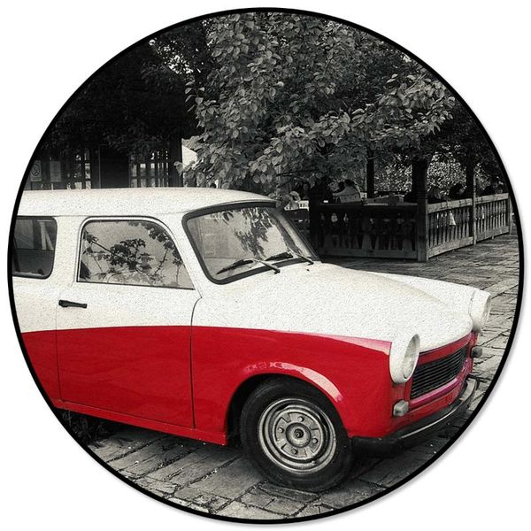 

carpets creative rugs for children rooms parked red and white retro cars pattern round carpet rug home living room bedroom