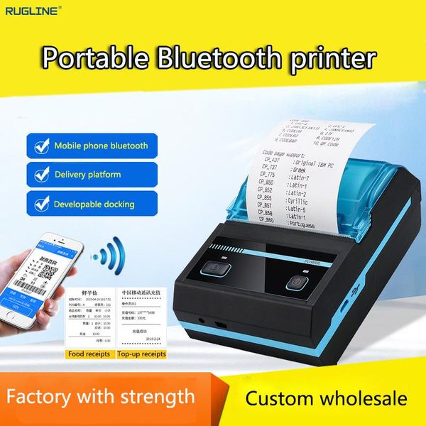 

printers mini portable thermal printer paper pocket 58 mm printing wireless bluetooth android