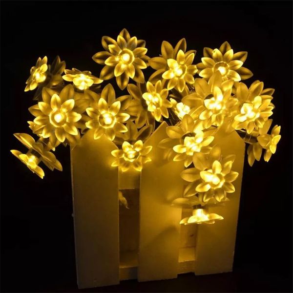 

strings fairy lotus light string led flower blossom garland lights battery powered for wedding christmas ramadan bar ktv decoration