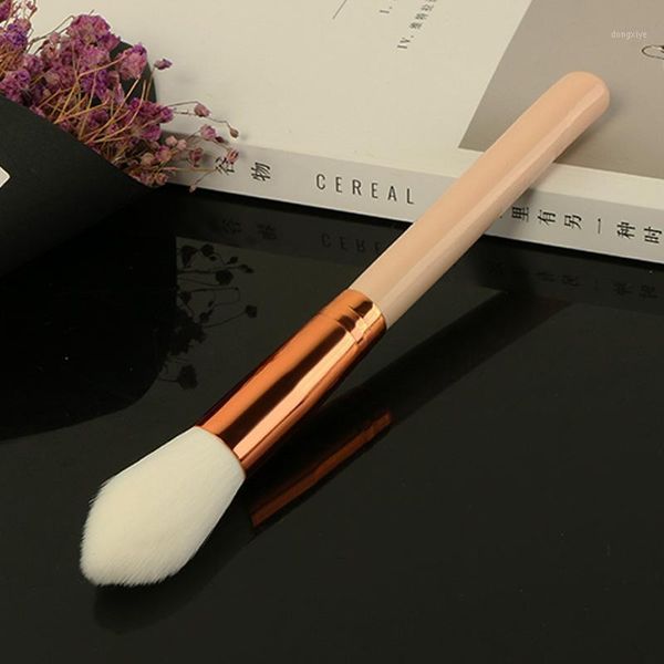 

1pcs soft highlight single makeup brushes glitter handle professional goat fiber powder blush brush cosmetic beauty tools eyelash curler1