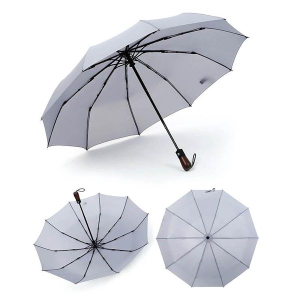 

umbrellas 10 bone windproof rain folding creative wooden handle umbrella automatic business fashion women ng
