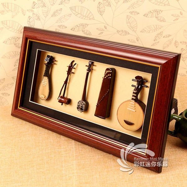 

party masks novel and funny toy five piece model of mini chinese national musical instrument guzheng picture frame decoration wall hanging