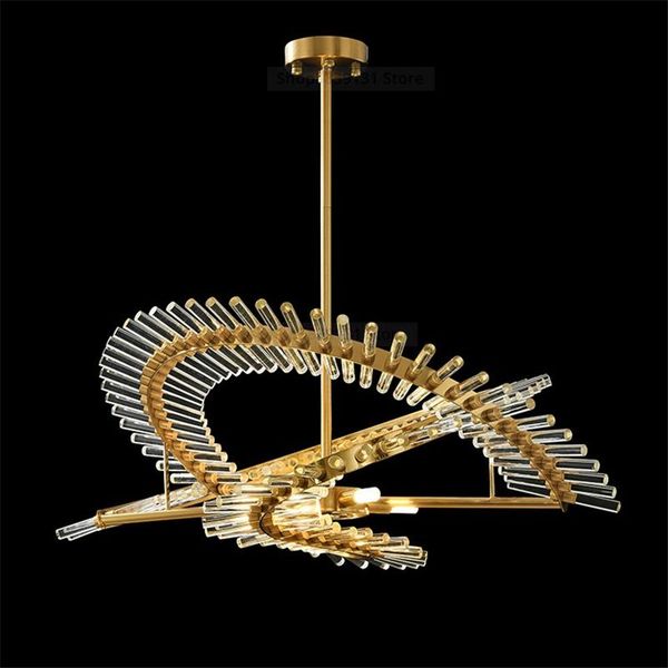 

chandeliers postmodern led nordic creative luxury crystal chandelier living room hanging lights el round decor light fixtures