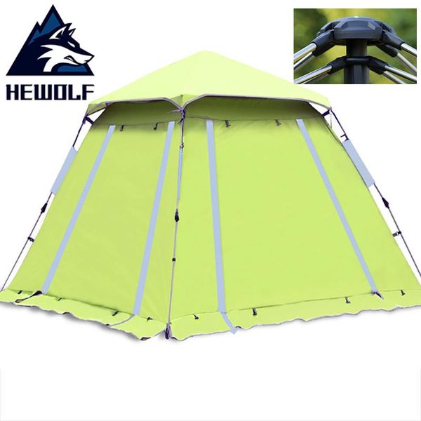 

hewolf 3-4 persons camping tent quick open automatic family outdoor waterproof breathable beach park hike tents and shelters