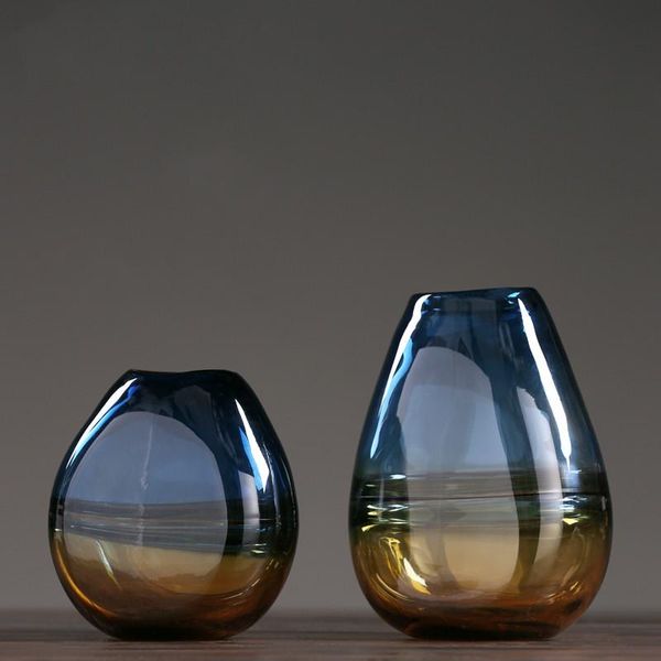 

vases american minimalist colored glass vase decoration home living room tv cabinet water culture flower gift office decor