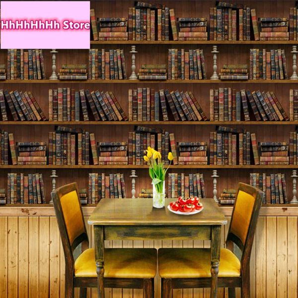 

wood grain texture removable self adhesive vintage bookshelf peel and stick wallpaper for cabinet furniture kitchen wallpapers