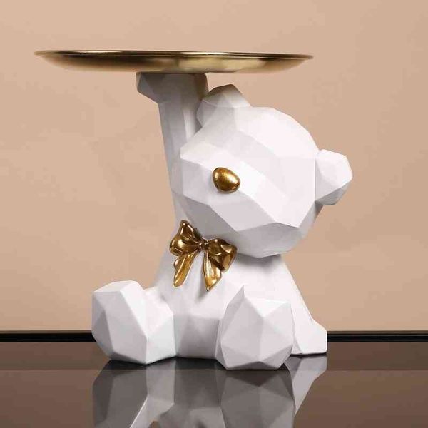 

33violent bear porch key storage geometry tray ornaments home living room tea table gifts
