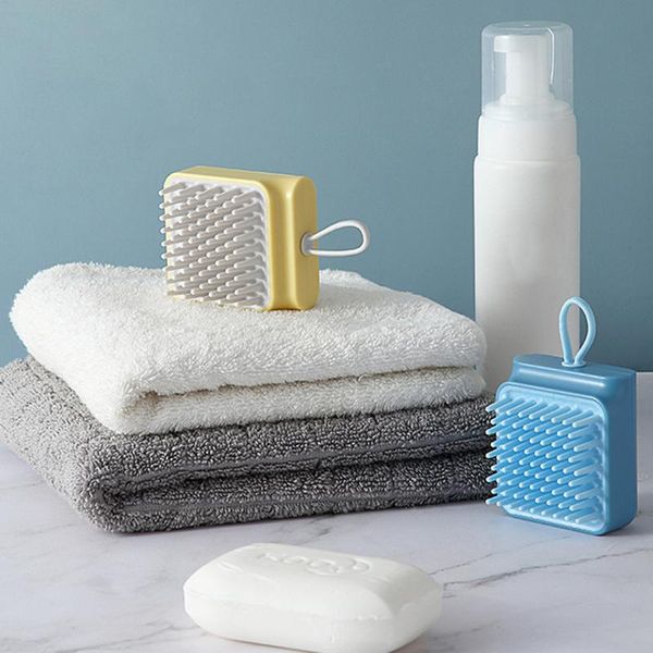 

hair brushes shampoo scalp massager massage comb bath brush shower care tool, Silver