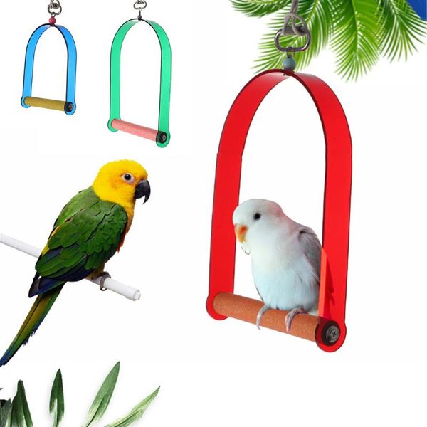 

other bird supplies colorful acrylic parrots swing toy birds perch hanging swings cage parakeet budgie cockatiel toys pet hammock