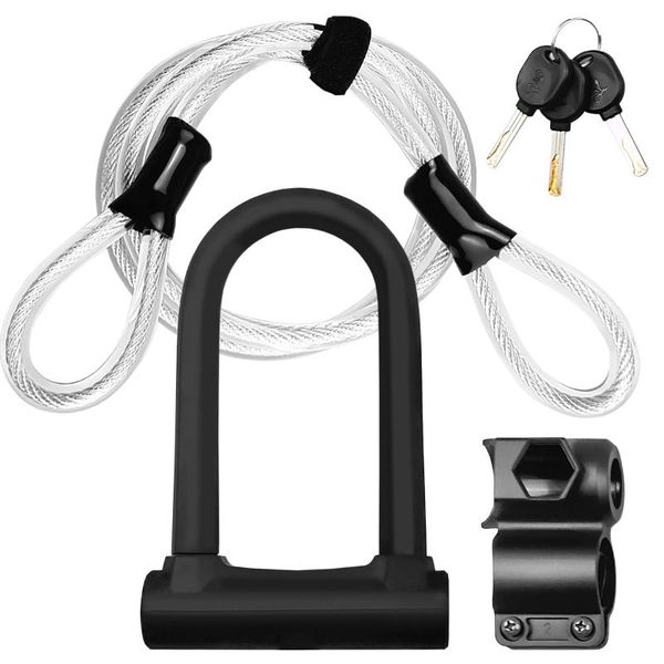 

bike locks lock heavy duty bicycle u secure with mounting bracket motorcycle