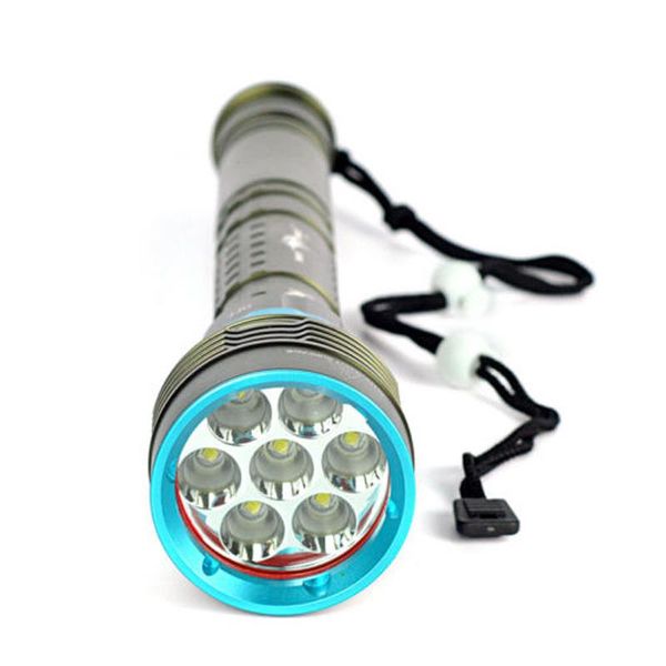

7x xm-l l2 led 18650/26650 diving scuba torch underwater 200m flashlights torches