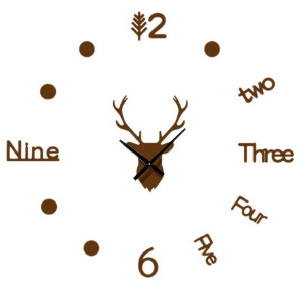 

mirror wall clock frameless sticker mute for home decor gift clocks