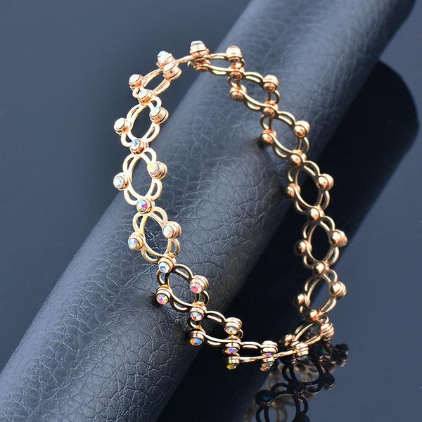 

bangle sinleery magic retractable bracelet stainless steel unusual stretchable twist folding women jewelry gift jz034 ssh, Black