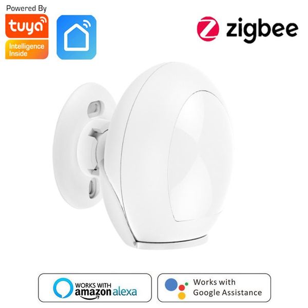 

smart home control tuya zigbee pir motion sensor built in battery passive infrared detector security burglar with alexa google