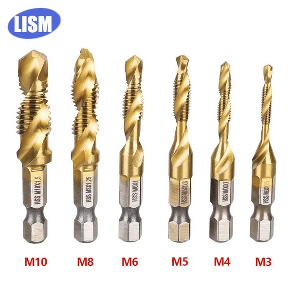 

hex shank titanium plated hss screw thread metric tap drill bits machine compound m3 m4 m5 m6 m8 m10 hand tools