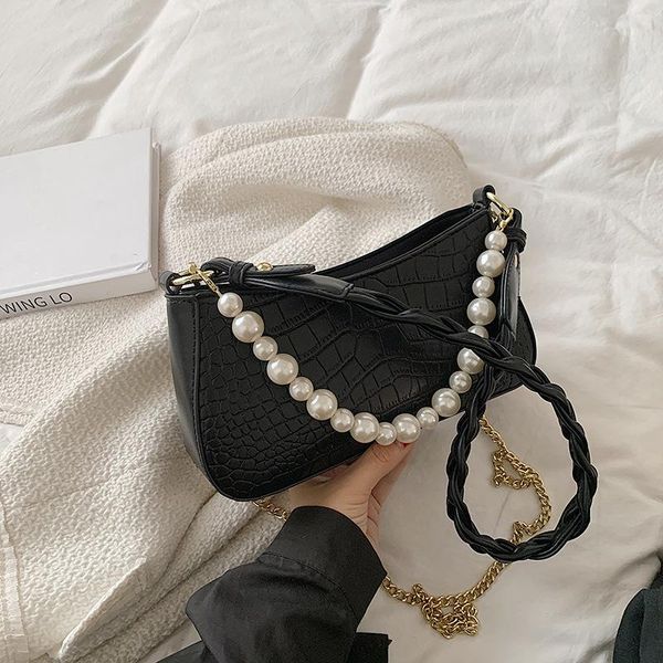 

evening bags textured chain shoulder bag 2021 designer handbags trendy fashion messenger net red pearl underarm