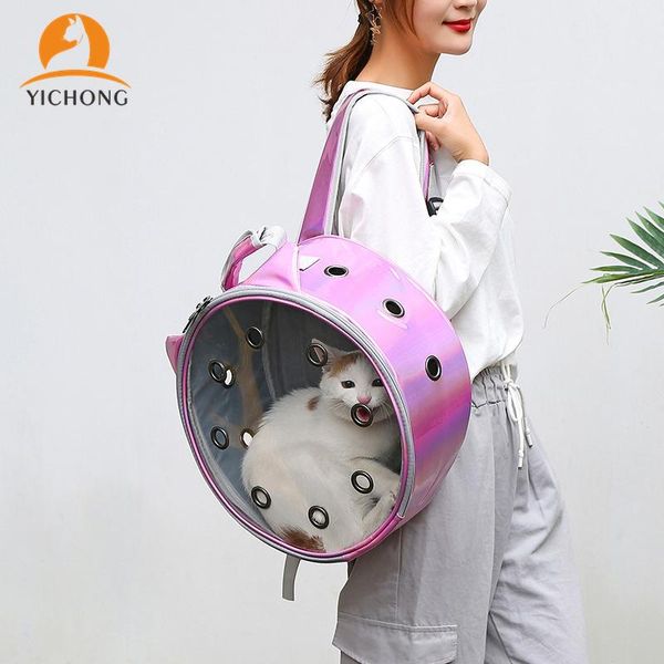 

cat bag transparent travel portable hamster pet carrying backpack breathable space carrier yc239 dog car seat covers