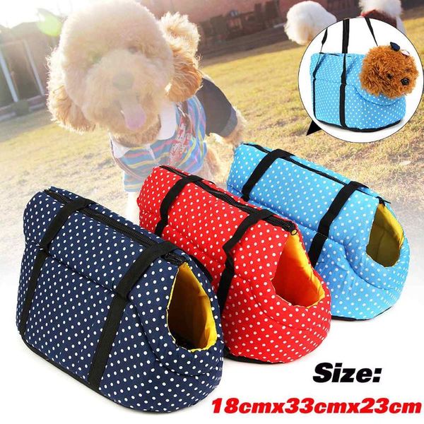 

dog car seat covers comfort pet puppy carrier outdoor travel handbag pouches polka dots cozy oxford cloth tote for kitty cat