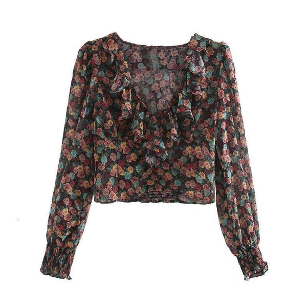 

women's blouses & shirts pass style autumn europe and the united states wear long-sleeved blouse flower printed jacket, 9839 o6s0, White