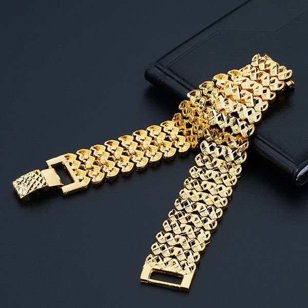 

pure brass gold plated chain wholesale 16mm men's 24k artificial, Black