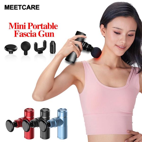

electronic mini therapy body massage for fascial gun muscle therapygun frequency vibrating relax with 4 head pain relief electric massagers