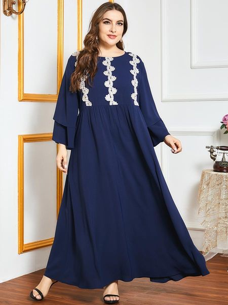 

casual dresses vestidos largos kaftan abaya dubai muslim fashion turkey for women african indian hijab dress robe islamic clothing, Black;gray