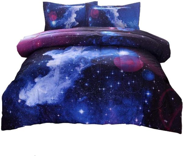 Set di biancheria da letto A Nice Night Galaxy Outer Space Comforter Set trapunta stampata in 3D per bambini Ragazzi Ragazze Adolescenti