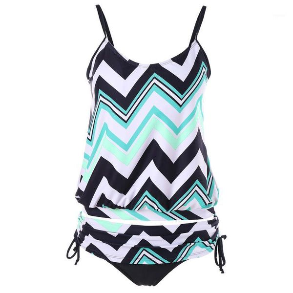 

women's swimwear spaghetti strap tankini set blue, White;black
